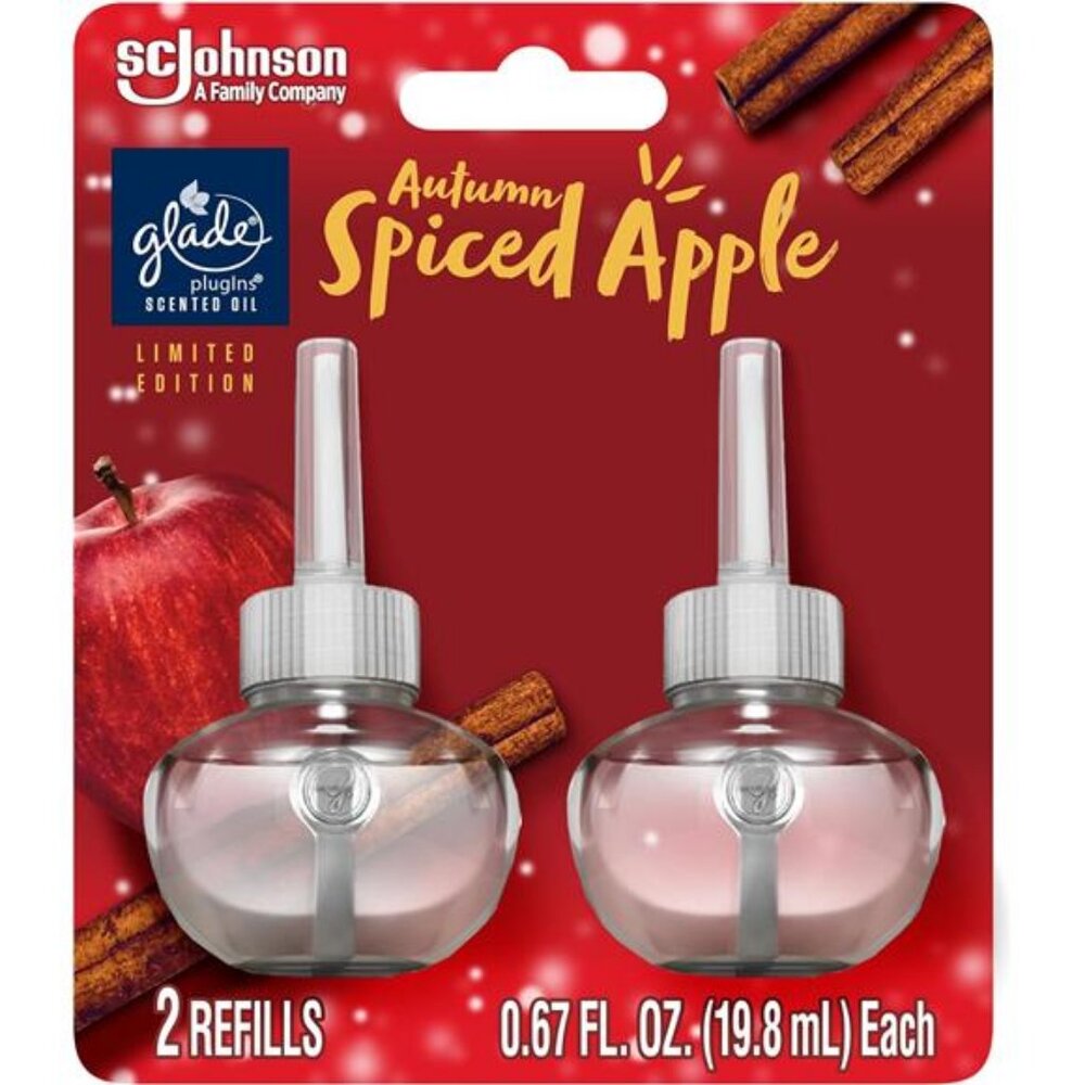 Glade Autumn Spiced‎ Apple Scented and Essential Oil PlugIns Refills, 2 Count